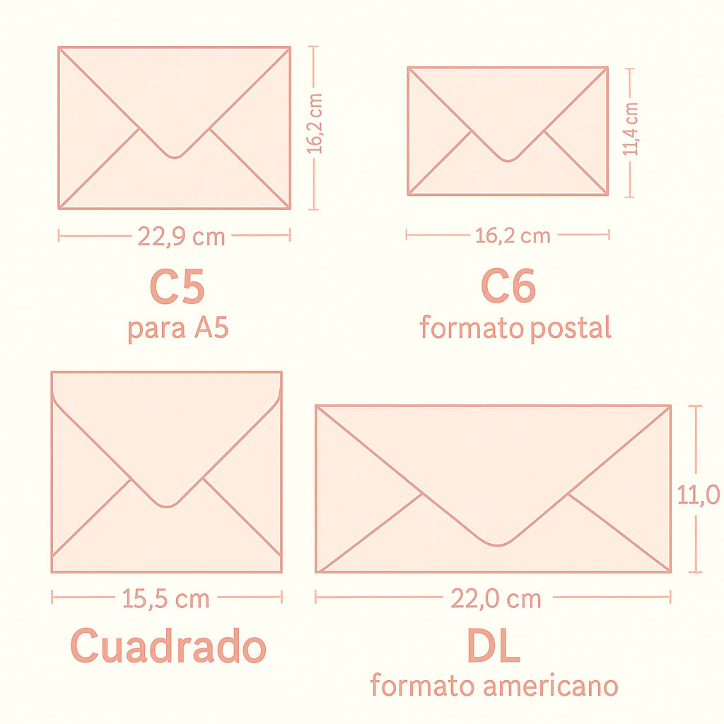 Sobres para invitaciones de boda (Packs de 5 unidades) - Imagen 2
