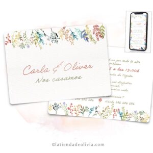 Invitaciones de boda modelo NATURE