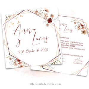 Invitaciones de boda - BURDEOS