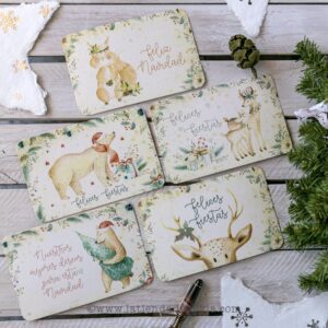 Postales de Navidad Animales del Bosque