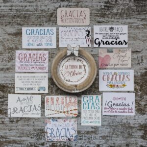 Tarjetas de agradecimiento para bodas