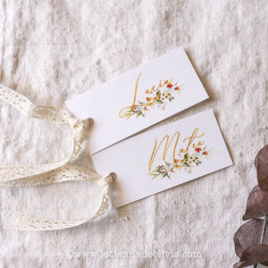 Marcasitios para invitados de boda