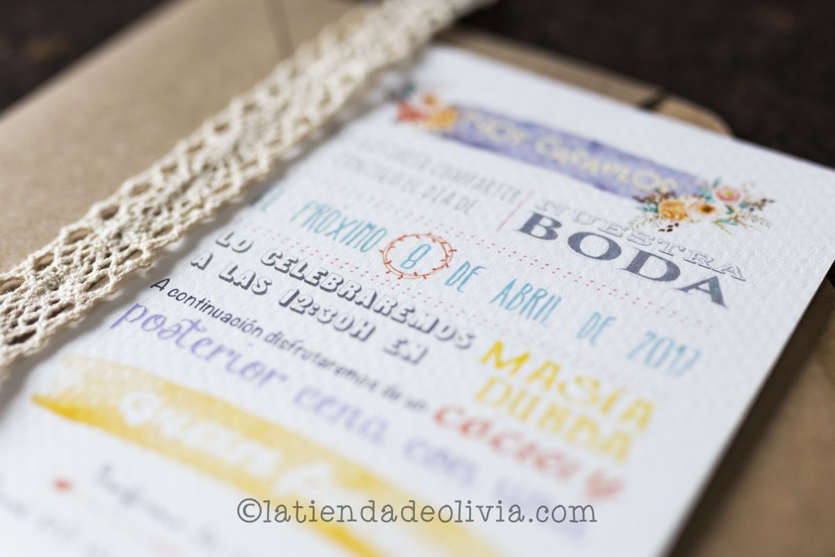 Invitaciones de boda elegantes, Ávila