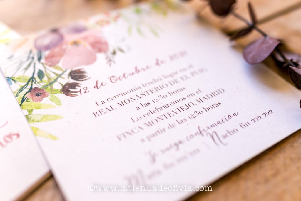 Tarjetas para bodas Xàtiva