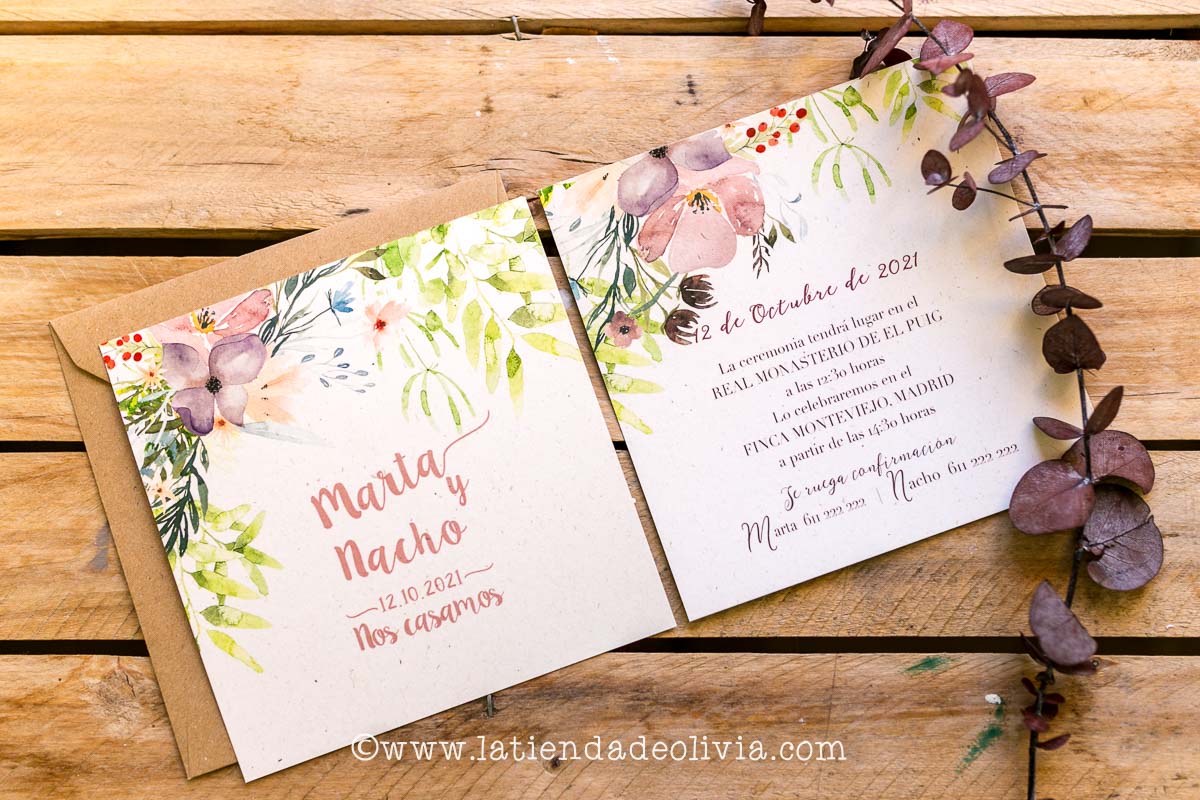 Tarjetas para bodas Zaragoza