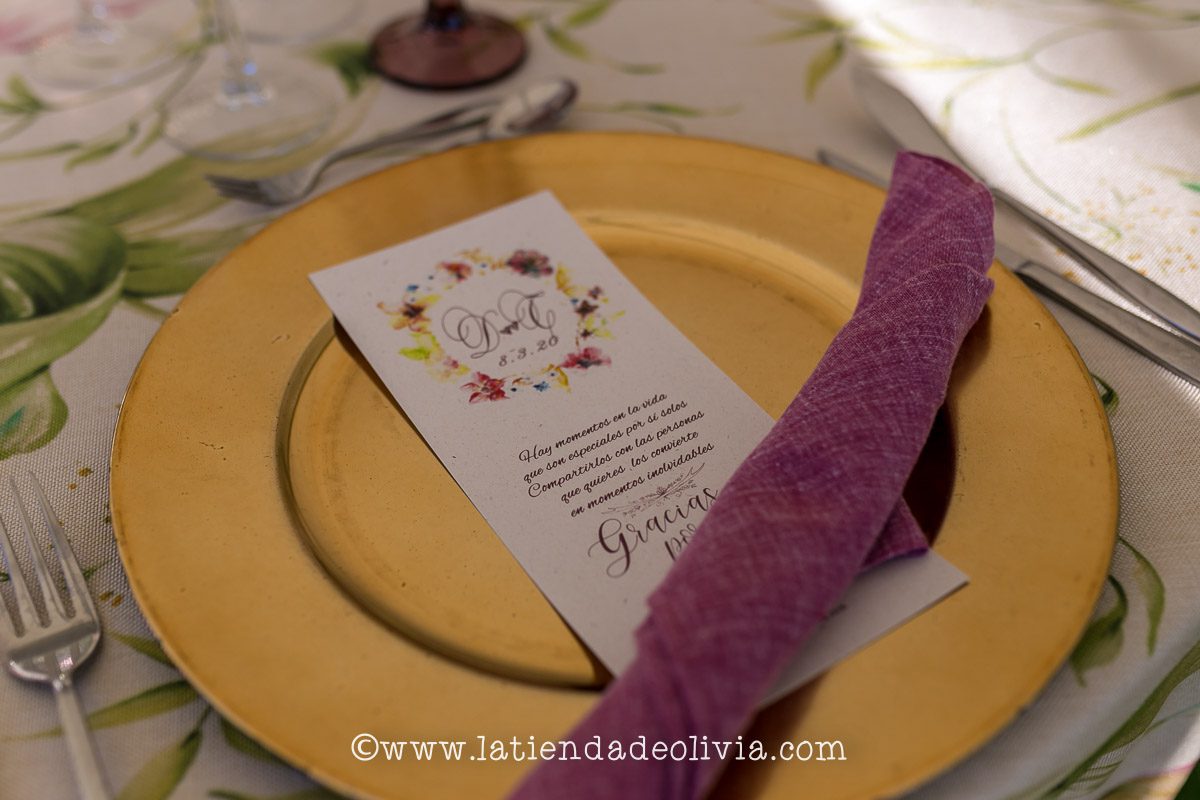 Invitaciones y MINUTAS de boda en Zaragoza