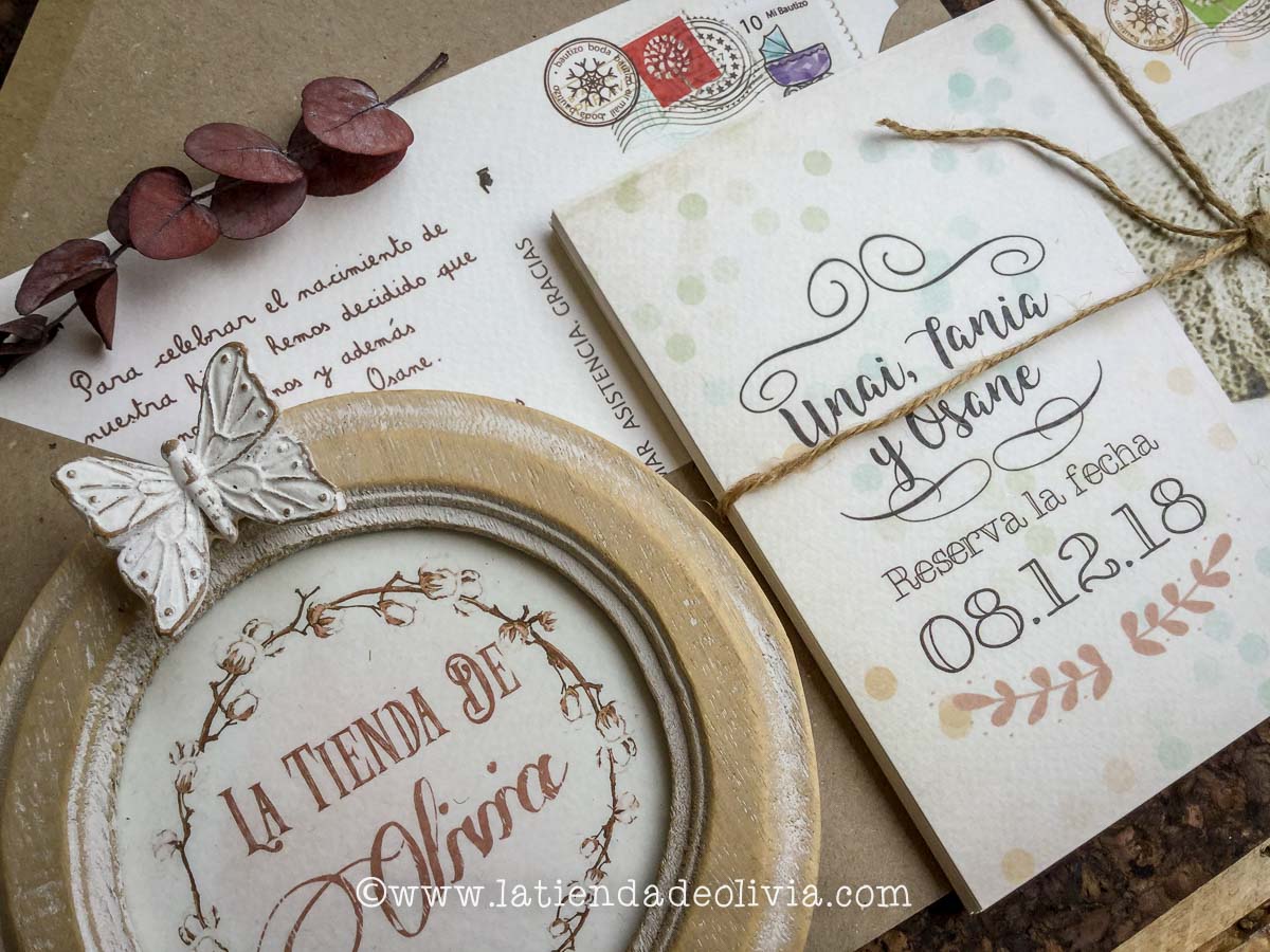 Invitaciones boda vintage, Pamplona