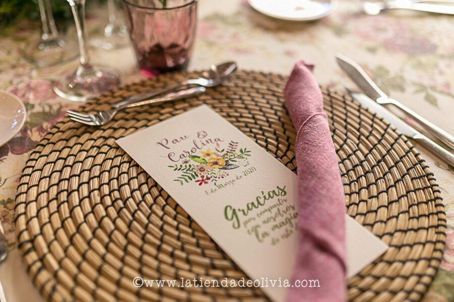 Meseros, seating plan y minutas de boda con diseño SEPTIEMBRE - Imagen 2