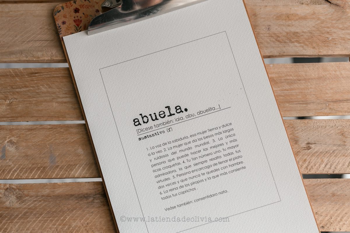 Lámina "Definición de abuela" - Imagen 3