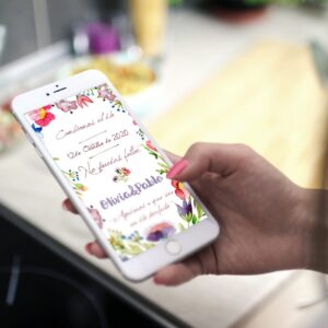 SAVE THE DATE PREDISEÑADA.  Archivo digital con diseño para enviar antes del reparto de las invitaciones