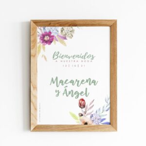 LÁMINA BIENVENIDOS A NUESTRA BODA
