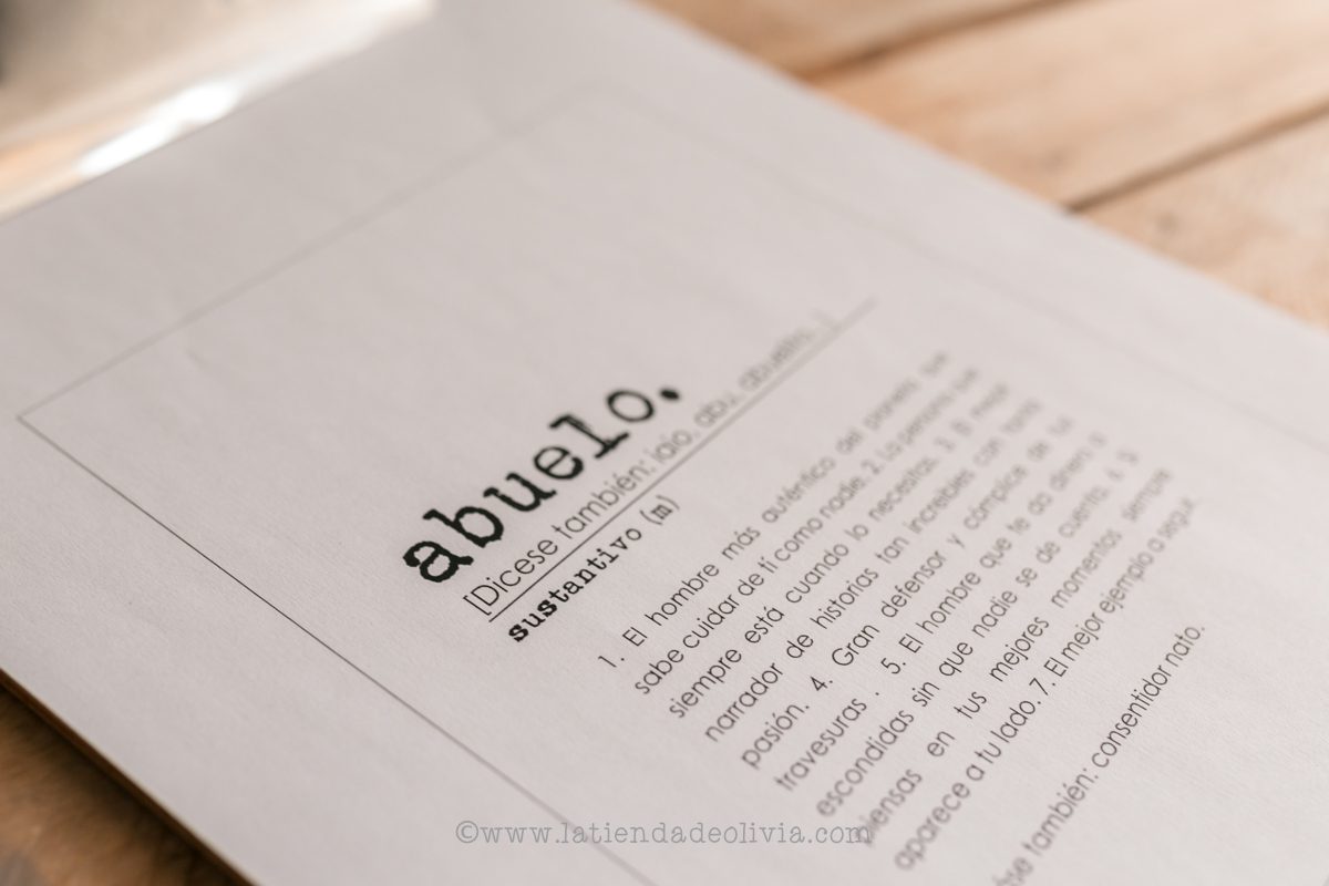 LÁMINA «DEFINICIÓN DE ABUELO» - Imagen 2