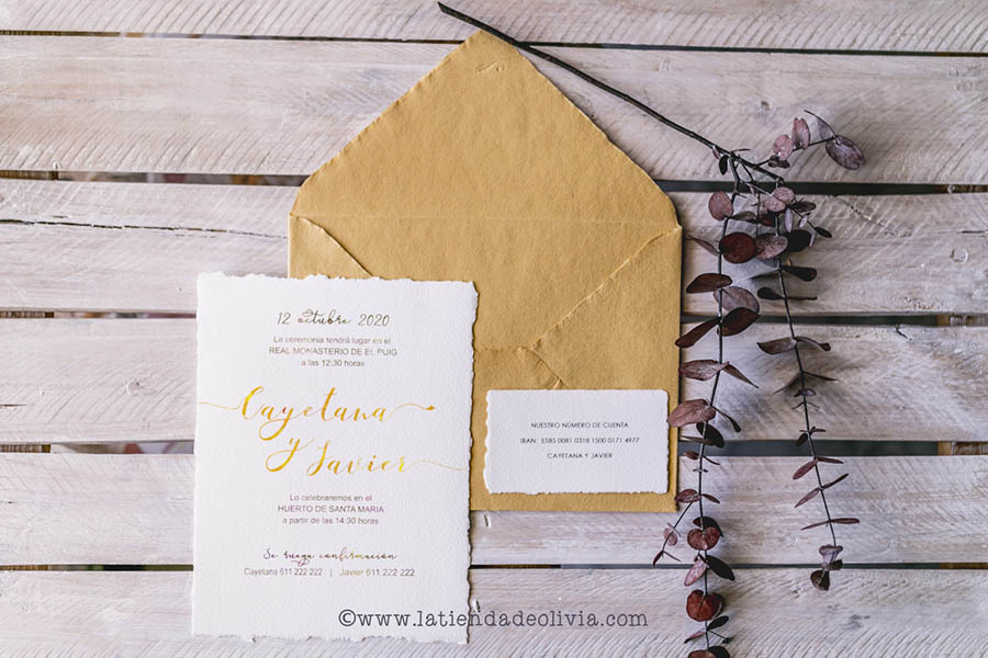 Sobres Artesanales Ocre - Mostaza - Imagen 2