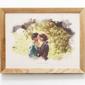 Foto de novios en acuarela