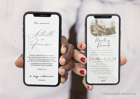 imagen foto de invitación digital interactiva-invitaciones de boda en almeria-alicante-malaga-valencia