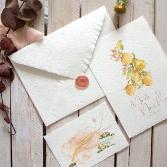 Invitacion de boda con limones