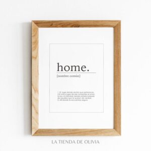 Lámina con la definición de hogar