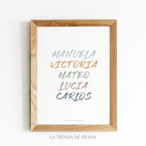 Lámina  "NOMBRES FAMILIA"