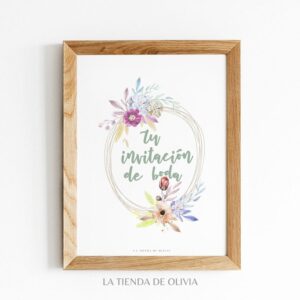 LÁMINA CON TU INVITACIÓN DE BODA