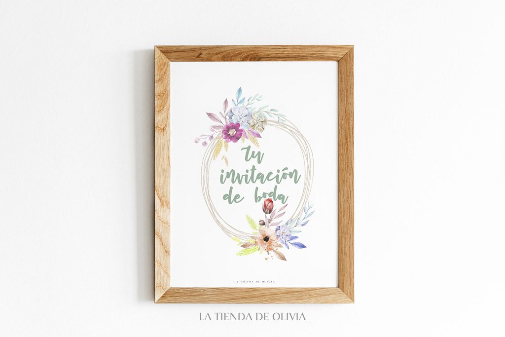 LÁMINA CON TU INVITACIÓN DE BODA