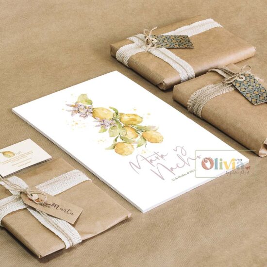 Invitación de boda modelo limones