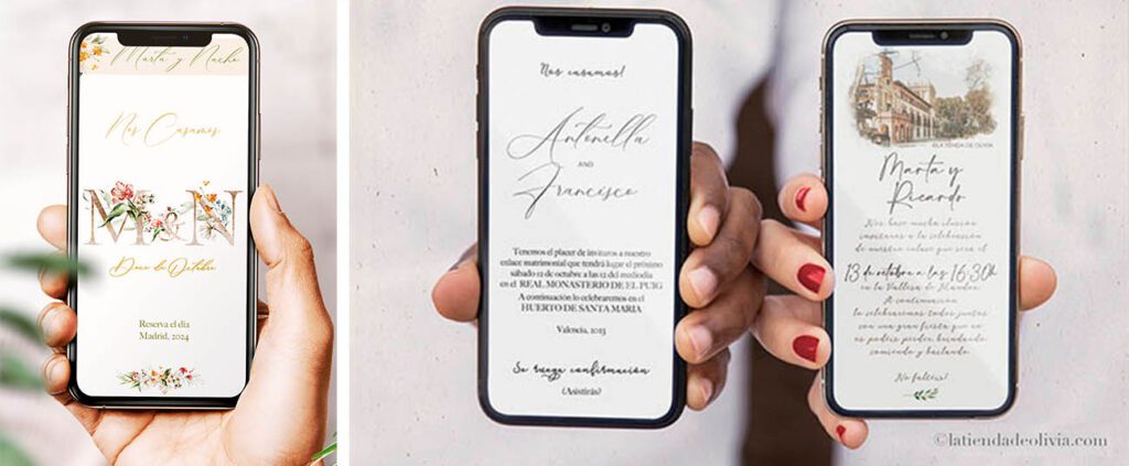 foto de ejemplos de invitaciones digitales