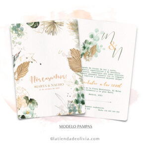 Diseño del modelo de invitación de boda tipo postal con foto