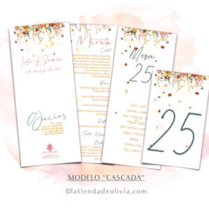 Minutas para bodas con estilo mediterráneo con flores _ La tienda de Olivia