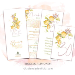 Minutas para bodas con estilo mediterráneo con limones _ La tienda de Olivia