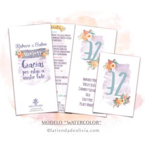 Diseño de minuta para bodas con flores