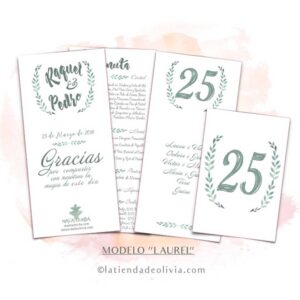 Diseño de minuta para bodas elegantes