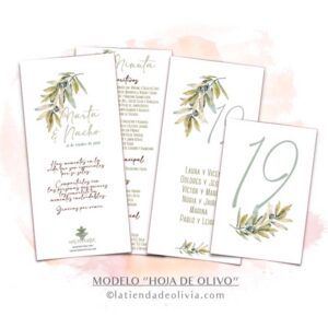 Diseño de minuta para bodas elegantes