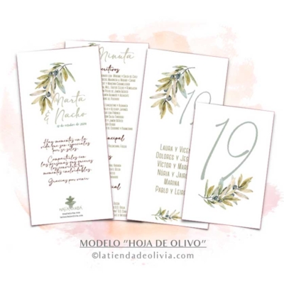 Diseño de minuta para bodas elegantes
