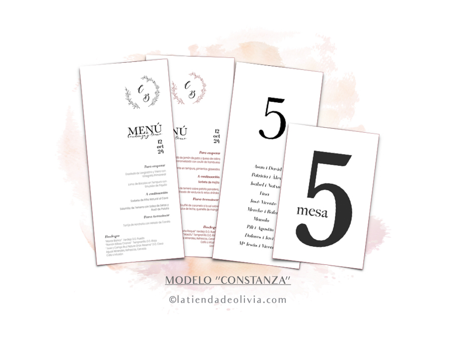 Minutas para bodas con estilo mediterráneo _ La tienda de Olivia