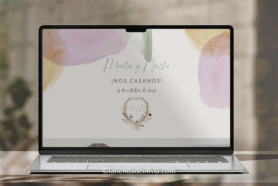 Ejemplo de web de boda elegante y personalizada para novias tradicionales y detallistas